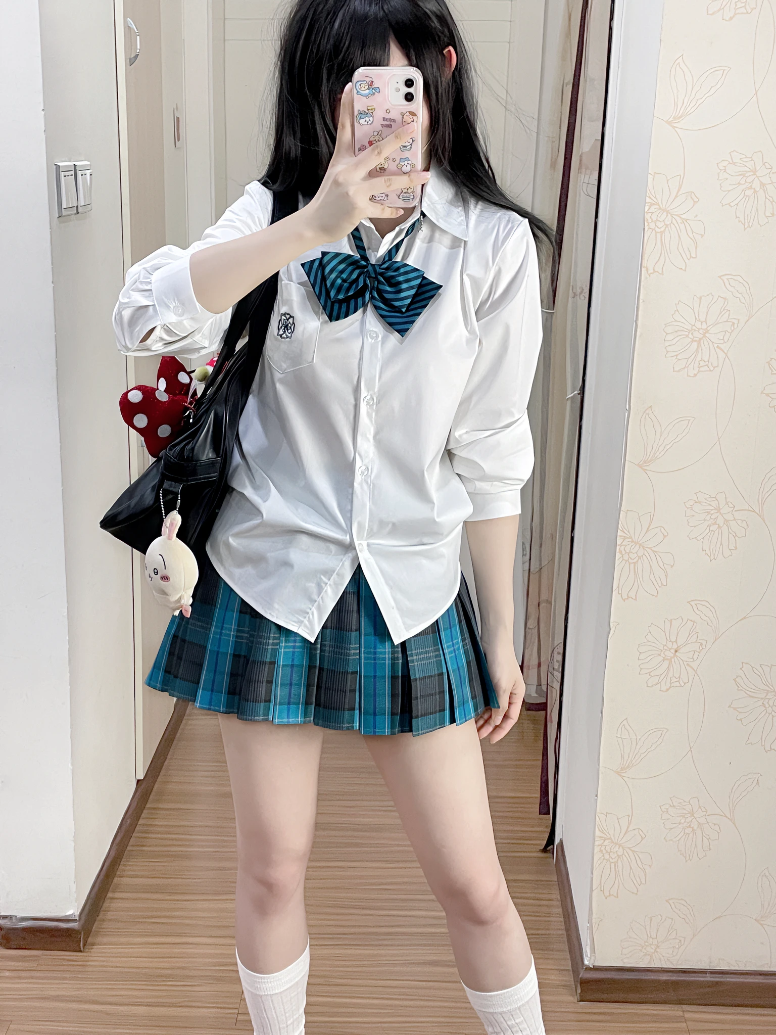 夏の和風デザインチェック柄スカート：オリジナルJK制服のプリーツスタイルと四季通用性
