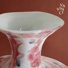 手描き陶器花瓶【モダンデザイン・インテリア装飾用・玄関・リビング用】
