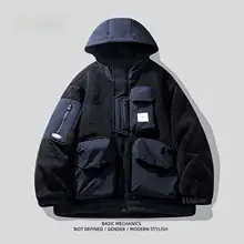 メンズ冬用フリースコンビダウンジャケット【厚手・保温性・アウター】