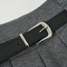 レトロ学院風 脱落防止のプリーツスカート【秋春用・ウール混・ローストライク・ミニ丈】