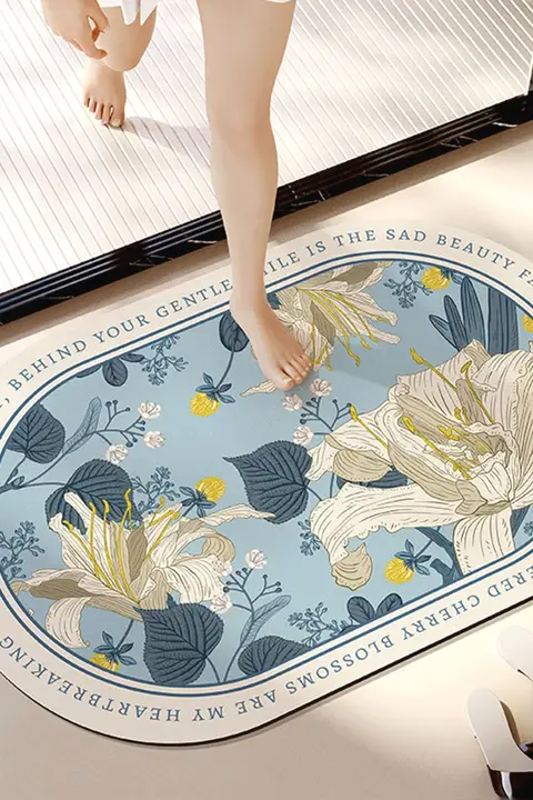 お手入れ簡単で吸水性抜群！浴室用 硅藻土マット【柔らかい肌触り・抗菌効果】