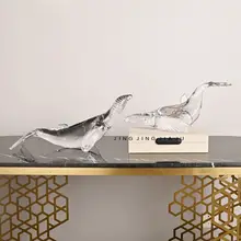 Jingjing 北欧ライトラグジュアリーハイエンドアートクジラ 装飾フィギュア