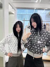 迷彩柄ドット星柄フルプリントパーカージャケット【フード付き・開襟タイプ】