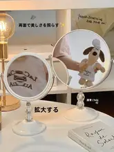シンプルなデザインの卓上化粧鏡【両面・高級感あり・プリンセススタイル用】