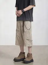 グレーのカジュアルパンツ【メンズ・極上の柔らかさ・ワイドレッグ・ハーフ丈】（セットアップ対応）