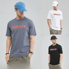 夏用無地半袖Tシャツ【アメリカンスタイル・ラウンドネック・極上の柔らかさ・泡状プリント・ゆったりフィット】