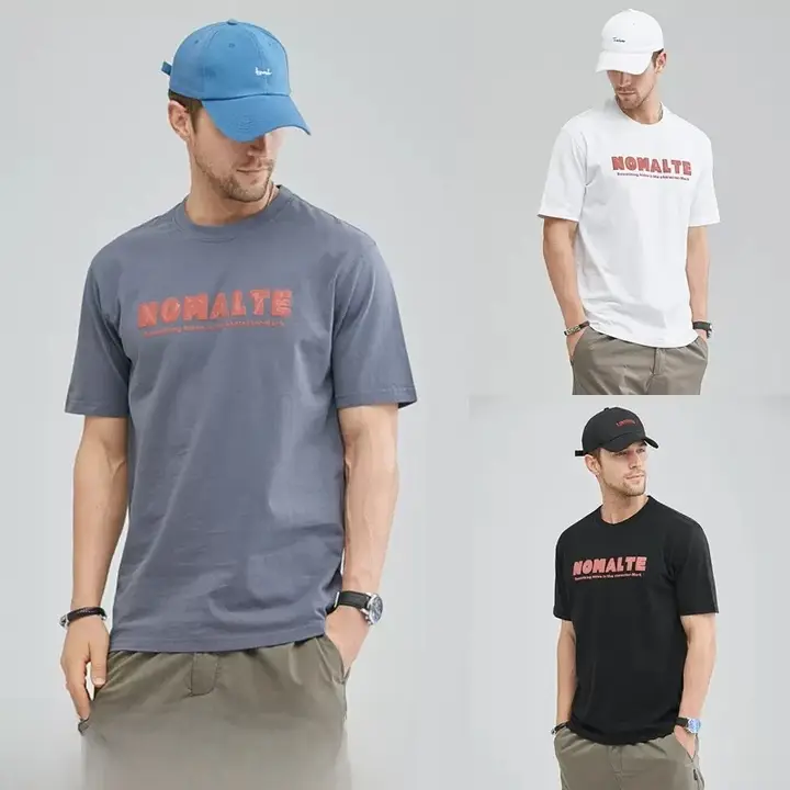 夏用無地半袖Tシャツ【アメリカンスタイル・ラウンドネック・極上の柔らかさ・泡状プリント・ゆったりフィット】