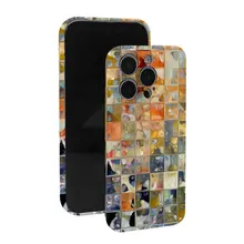 高級グラデーションフィルム使用モザイクデザイン全包型スマー  トフォンケース【iPhone対応・華為・小米・オッポなど対応】