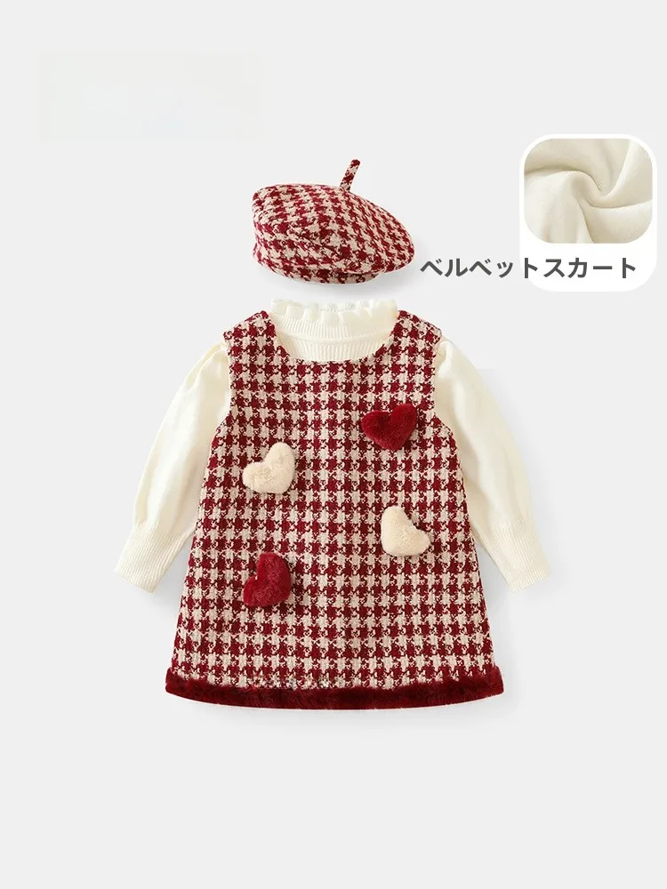 女の子用冬用プリンセスワンピース：9ヶ月児向け加厚長袖背心裙の実用性とシーン別対応