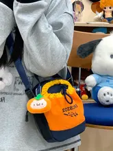 キャンプスタイル ショルダーバッグ【レディース・スポーティ・ドローコード・水筒ポケット付き】