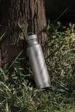 軽量チタニウム製アウトドアウォーターボトル【携帯便利・キャンプ用・登山用】