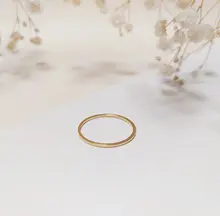 銅メッキのシンプルリング【個性的でファッショナブルなデザイン・細身】