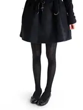 春秋用の薄手の微透けドット柄コットンタイツ【グレー・美脚効果・可愛いデザイン】（セットアップ対応）
