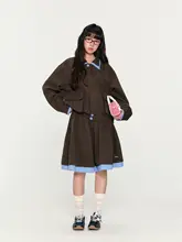 セットアップ ジャケット スカート レディース ダブルカラー きれいめ 上品 オフィスカジュアル おしゃれ 秋冬「Amweird」