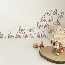 クリスマス絵本風装飾壁貼り【子供部屋・自粘着・早期教育用】
