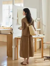 長綿のシャツと花苞スカートの春用衣装【ヴィンテージスタイル・自然なデザイン】（セットアップ対応）