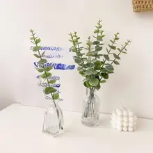エコデザインのユーカリ葉造花【インテリア装飾用・プラスチック製・リビング用】