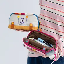 かわいい立てて使える翻折式学生用ペンケース【大容量・多機能・文房具収納】（セットアップ対応）