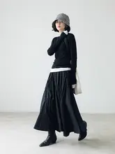 高腰不規則デザインスカート【女性用・シンプルで洗練された秋の新作】