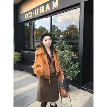 焦糖ラテ風 ワイドジップファーコート【高級感のあるデザイン・フィット】