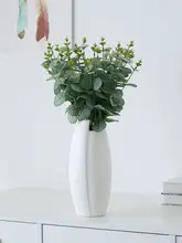 北欧風 陶器製 フラワーベース【シンプルデザイン・乾燥花や生花用・テーブルデコレーション】