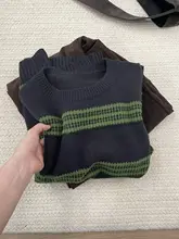 アメリカンビンテージニットセーター【秋冬用・カラーライン入り・女性用・極上の柔らかさ】