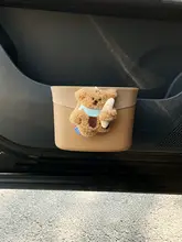 かわいいクマデザインの車用ゴミ箱【ドア掛け式・防水・収納ボックス】