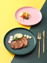牛排用クリエイティブ北欧スタイルプレート【サラダ・朝食用・家庭用】