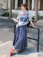 感あふれる夏用カジュアルコーディネート【Tシャツ・チェック柄スカート・セットアップ対応】
