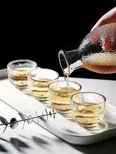 日式ハンマードグラス清酒ポット【梅酒用・果酒用・レトロデザイン・酒杯】（セットアップ対応）