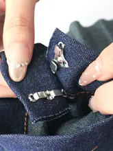 隠れたデザインの金属製ウエスト調整ボタン【手作りパーツ・パンツ用】