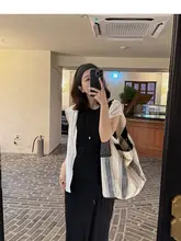 リアルレザーとリネンキャンバスのトートバッグ【通勤用・女性向け】