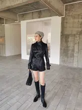 小羊皮製 高級レトロライダージャケット【タイトフィット・中長丈・翻 collar】