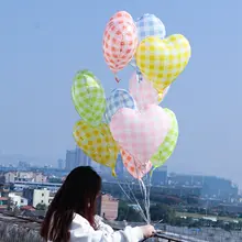 ハート柄アルミ風船【子供用・プリンセステーマ・バースデーパーティー装飾】
