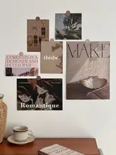 ヴィンテージ風 壁面装飾カード【インテリア用・雑誌風・フォトプロップス】