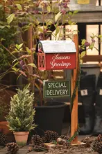 北欧風レトロ木製立てかけ型ポスト【クリスマス・インテリア装飾用】