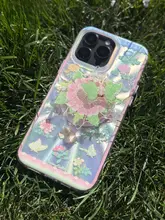 粉彩花蝶 磁吸式中式スマホスタンド【回転式・アートデザイン・伸縮可能】