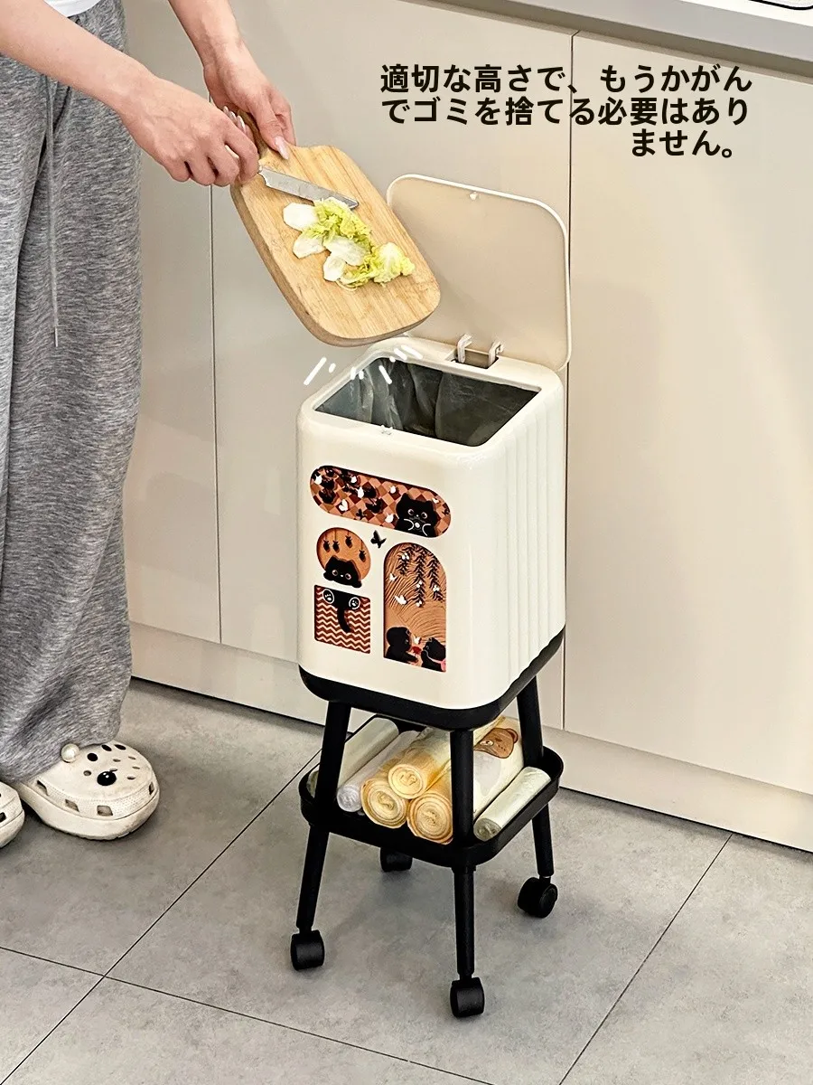 キッチン卓上ゴミ箱の選び方：フタ付きプレス式12L大容量モデルの実用性と設置ガイド