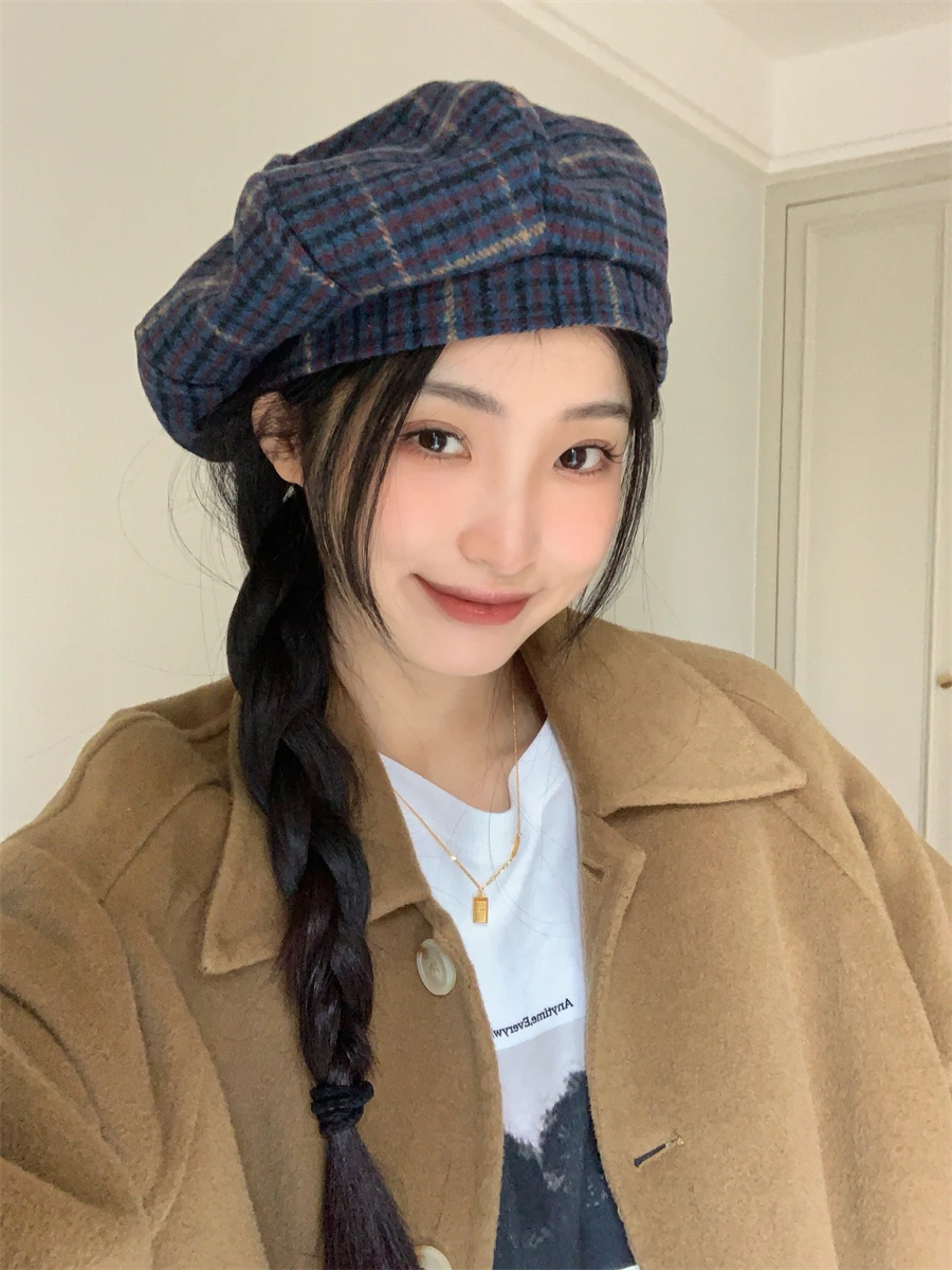 チェック柄ウールベレー帽で秋の街を彩るには？