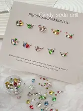 カラフルなネイルアクセサリー ハート型デコレーション用異形ビーズ【マルチミックス・装飾用】