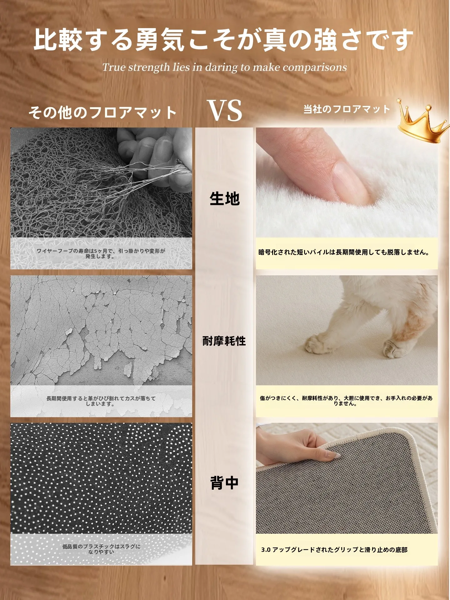 ハウススタイル横型玄関マット：北欧風シンプルデザインで実用性と高級感を実現