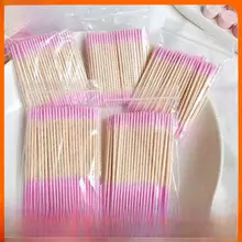 極細先端両尖棉棒【アイライン・眉毛用・使い捨て】