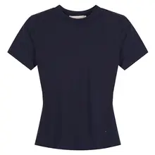 女性用 短袖ブラックTシャツ【夏用・タイトフィット・ウエストシェイプ】