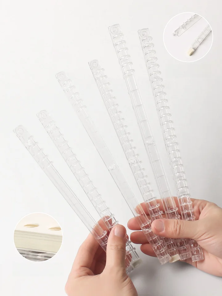 バインダー A5 20/26/30穴 プラスチック 対応 B5/A4 取り外し可能なリング
