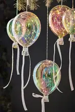 ガラスオーナメント LED 星 月 風船 クリエイティブ 発光 インテリア 空間演出 店舗装飾 大型