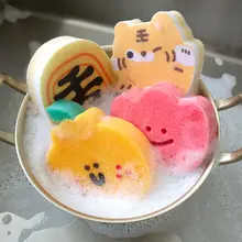ダブルフェイススポンジクリーナー【かわいいデザイン・キッチン用・多機能】