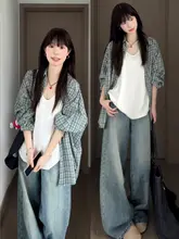 高腰ストレートデニムパンツ【アメリカンヴィンテージスタイル・夏用・フィット】