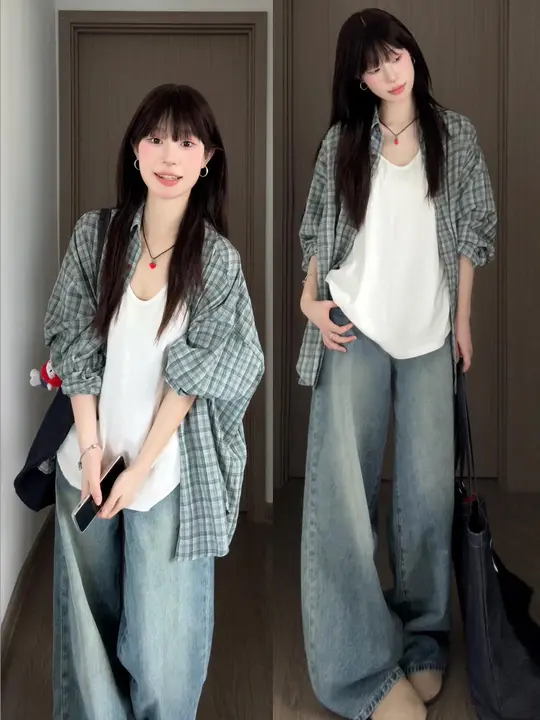 高腰ストレートデニムパンツ【アメリカンヴィンテージスタイル・夏用・フィット】