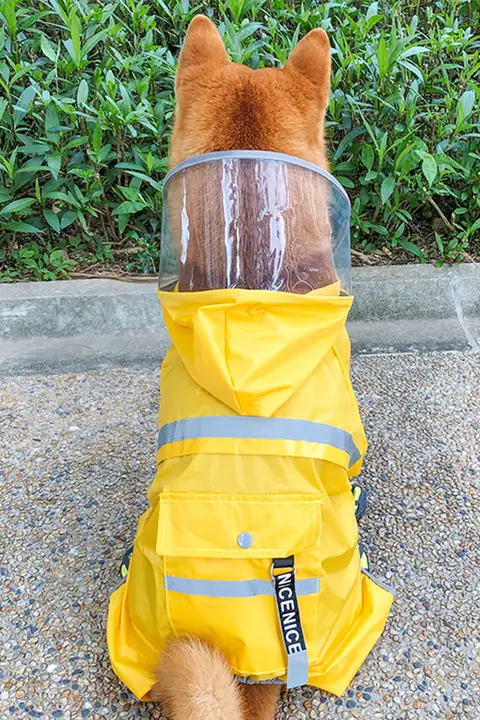 柴犬用 防水4脚雨具【小型犬用・コーギー・テディ・シュナウザー対応】