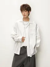 春季向け無地長袖シャツ【ユニセックス・フィット・カジュアル】